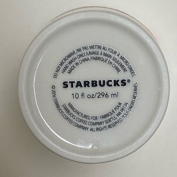 Starbucks 2016 Team PSL Orange White Ceramic 10oz Travel Tumbler Mug - Picture 10 of 10